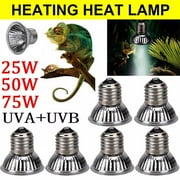 HPDL UVAUVB 25W75W Reptile Heat Basking Light Bulb Lamp For Tortoise Lizard Turtle